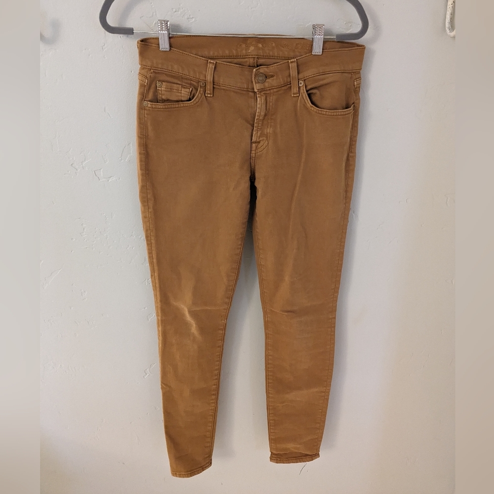 7 For All Mankind burnt mustard jeans size 29